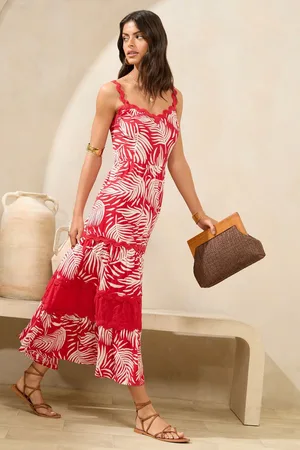 Lipsy London Ric Rac Trim Printed Cami Maxi Dress46