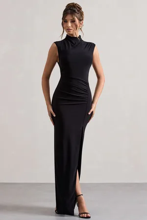 Club L Marysol midi-jurk met asymmetrische cape40