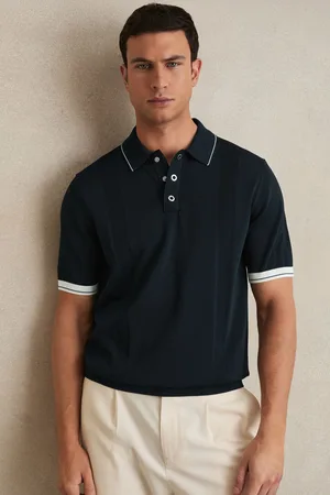Reiss Portman Tipped Knit Polo ShirtSmall