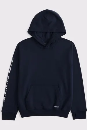 Abercrombie & Fitch Grey Back Graphic Logo Hoodie15