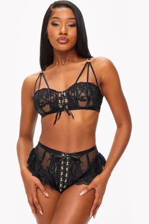 Ann Summers Boudoir Tease Lace Detail Bra SetL