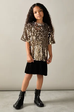 Reiss Darcey Sequin T-Shirt Dress9