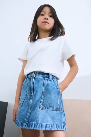 Next 100% Cotton Denim Skirt (3-16yrs)122128cm