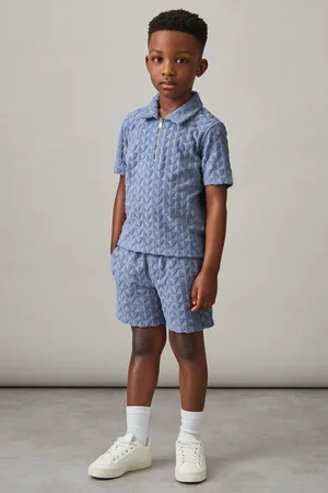 Reiss Jackson Textured Towelling Polo Shirt104110cm