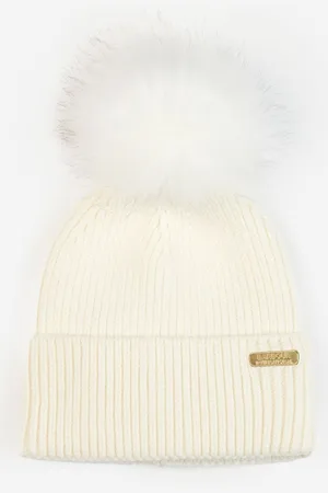Barbour Mallory GS White Hat, Gloves & Scarf Seteen