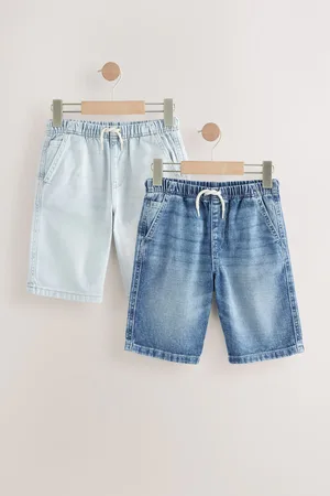 Next Bermuda Pull On Denim 100% Cotton Shorts 2 Pack (3-16yrs)134140cm