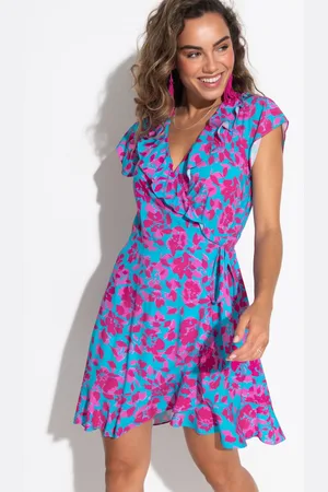 Pour Moi Frill Wrap Woven Beach Dress44