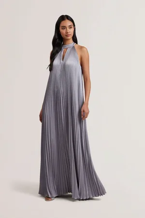 Ted Baker Grenya Pleated V-Neck Maxi Dress38