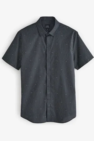 Armani Exchange Overhemd met krijtstreepje en logoprintSmall