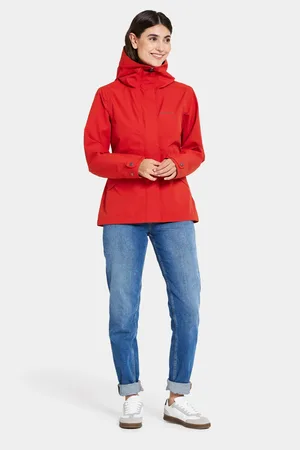 Didriksons Womens Red Silja Waterproof Jacket36