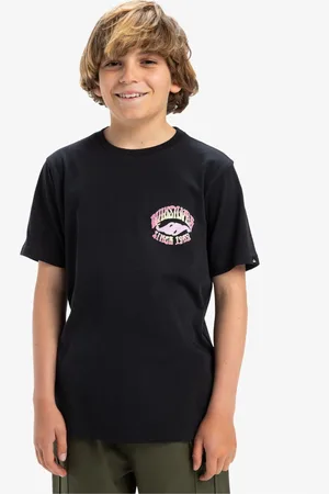 Quiksilver Youth Times Up Short Sleeve Backprint Logo 100% Cotton T-Shirt158164cm
