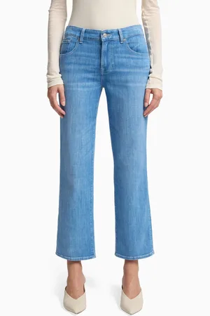 7 for all Mankind Blue Calie Straight Ankle Charleston Jeans38