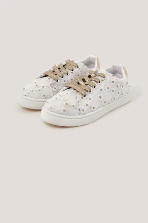 Monsoon Floral Print Embroidered Trainersuk12eu305
