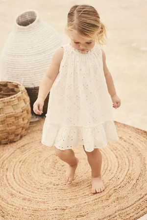 Next Sleeveless Broderie 100% Cotton Dress (3mths-8yrs)8692cm