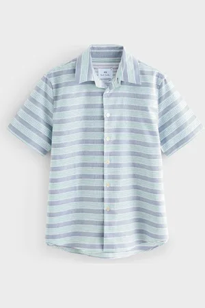 Paul Smith Blue Short Sleeve Casual Fit Shirtmedium