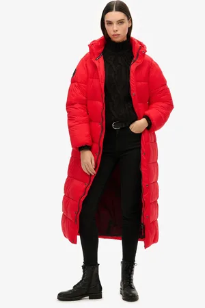 Superdry Cocoon Longline Puffer 100% Cotton Coat44