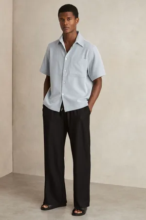 Reiss Sensei Seersucker Stripe ShirtX-large