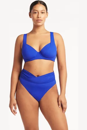 SEA LEVEL Blue Eco Essentials Wrap High Waist Bikini Pant36