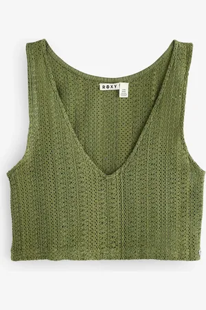 Roxy Above Crochet 100% Cotton Crop Topxlarge