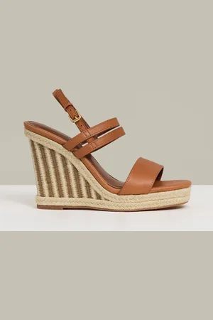 Reiss Hailey Raffia Wedge Heeled Sandalseu41