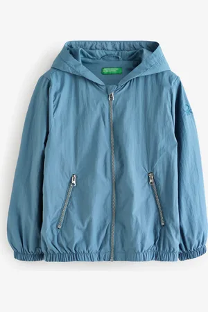 Benetton Boys Blue Long Sleeve Zip Up Jacket128134cm