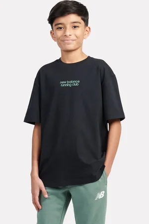 New Balance Kids Running Club Sandwich Back Graphic 100% Cotton T-Shirt140146cm