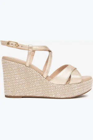 Nero Giardini Leather Woven Wedge Sandalseu38