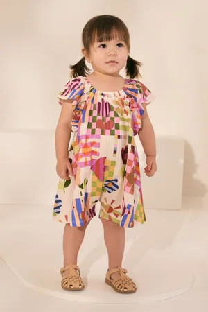 Next 100% Cotton Jersey Ruffle Playsuit (3mths-7yrs)7480cm