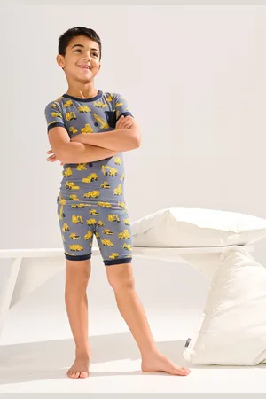 Hatley Grey Under Construction Bamboo Short Pyjamas Set110116cm