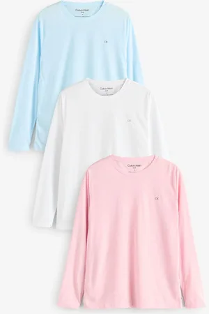 Calvin Klein Pink Assorted Long Sleeve T-Shirts 3 PackLarge