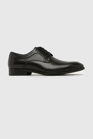 Schuh Rail Leather Derby Black Shoesuk12eu47