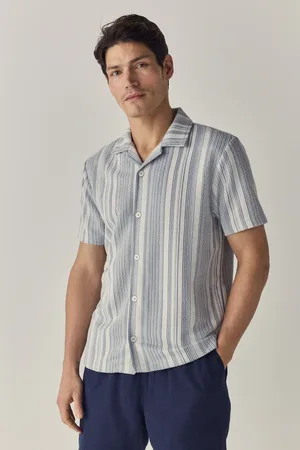 Next Jersey shirt met textuur en strepen4X-Large