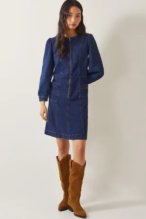 Monsoon Katlyn Zip Denim Mini Dress36