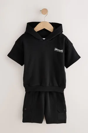 Next Utility 100% Cotton Hoodie and Shorts Set (3mths-7yrs)6268cm