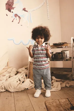 Next Cath Kidston 100% Cotton All-Over-Print Short Sleeve Polo Shirt (3mths-7yrs)9298cm