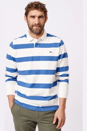 Aubin Blue 100% Cotton Irnham Rugby ShirtLarge