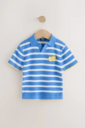 Next Short Sleeve Trophy Neck 100% Cotton Polo Shirt (3mths-7yrs)8692cm
