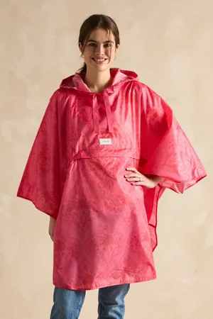 Joules Elstow Packable Poncho with Hoodeen