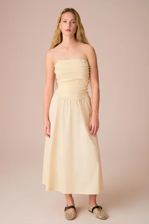 Next Bandeau Jersey Woven Mix Midi Dress40