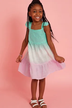 Accessorize Girls Ombre Tiered 100% Cotton Sun Dress134140cm