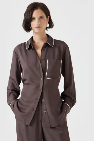 Hush Puppies Kinsey Long Sleeve Piping Detailed Shirt44