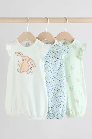 Next Floral Bunny Rompers 3 Pack6268cm