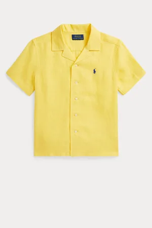 Ralph Lauren Boys Linen Camp Collar Linen Shirt5 jr
