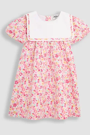JoJo Maman Bébé Baby Floral Print Sailor Party Dress6268cm