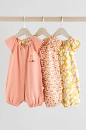 Next Baby Jersey 100% Cotton Rompers 3 Pack56cm