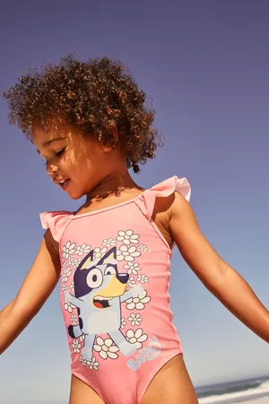 Next Bluey License Frill Shoulder Swimsuit (12mths-7yrs)110116cm