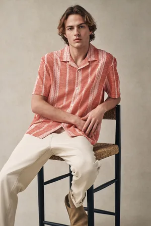 Next Jersey shirt met textuur en strepen5X-Large