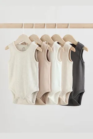 Next 100% Cotton Baby Vest Bodysuits 5 Pack7480cm