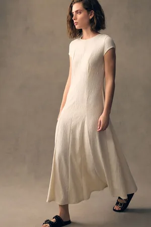 Next Cap Sleeve Jacquard Midi Dress50