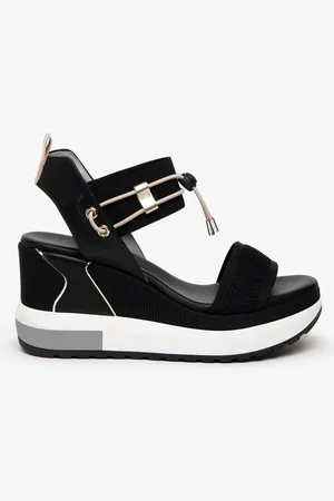 Nero Giardini Leather Woven Wedge Sandalseu38